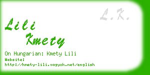 lili kmety business card